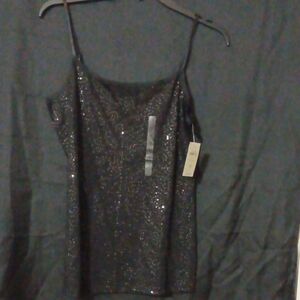 Ann Taylor Gray Sequin Camisole Top